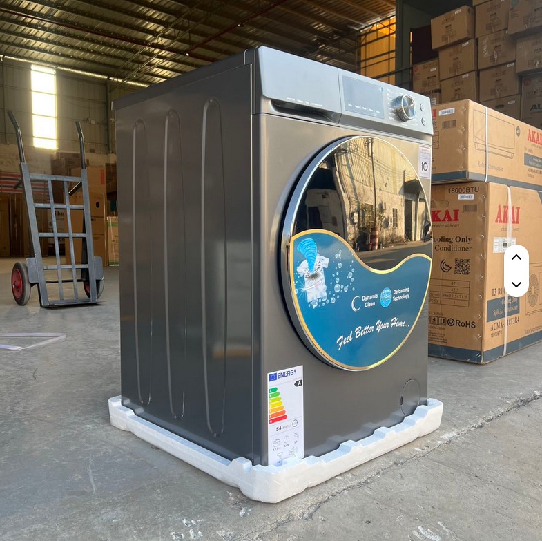 LG Washing Machine 12kg Front Loading Smart Wash Steam 15 Mins Quick Wash 1400RPM Dark Grey EU Standard a Class Energy Saving