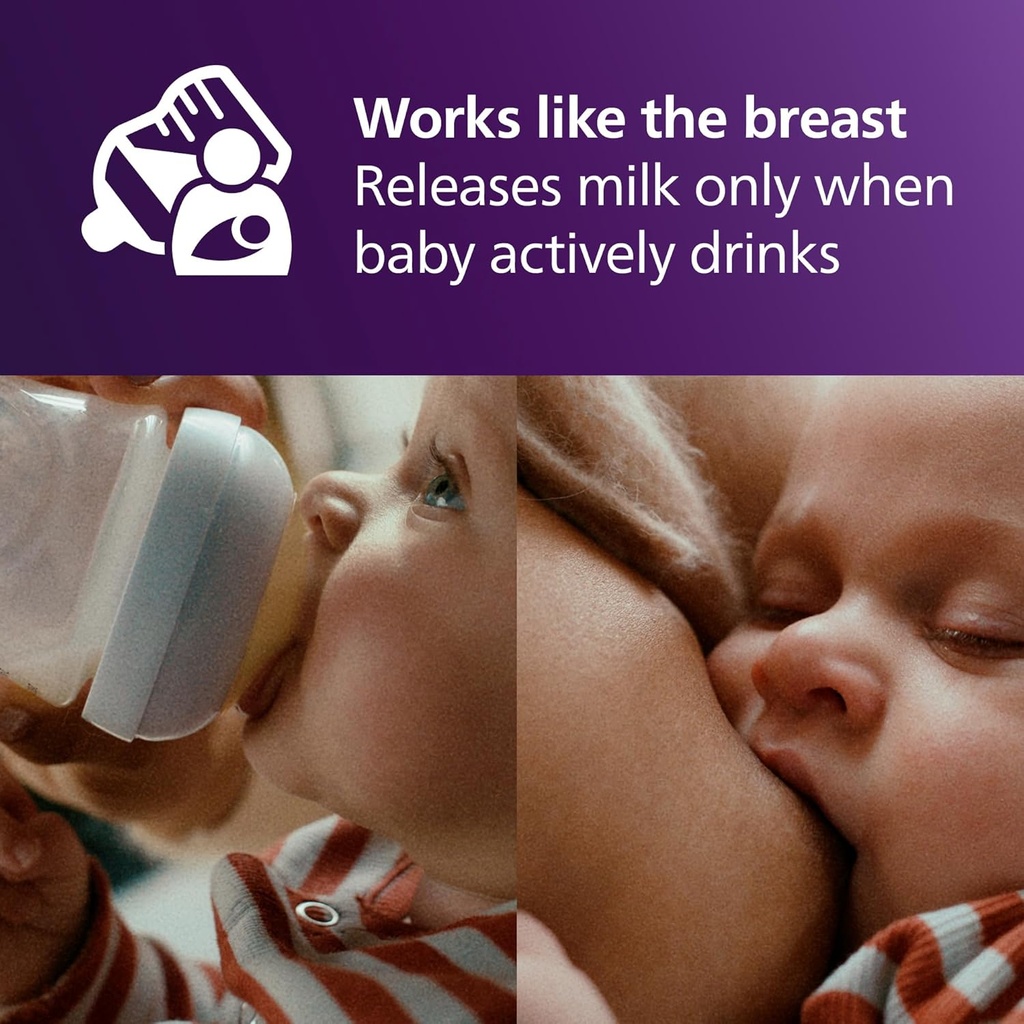 PHILIPS Avent, Natural Response Baby Bottle 330 ml with Flow 4 (3 mand Teat), SCY906/11