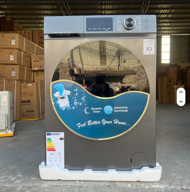 LG Washing Machine 12kg Front Loading Smart Wash Steam 15 Mins Quick Wash 1400RPM Dark Grey EU Standard a Class Energy Saving